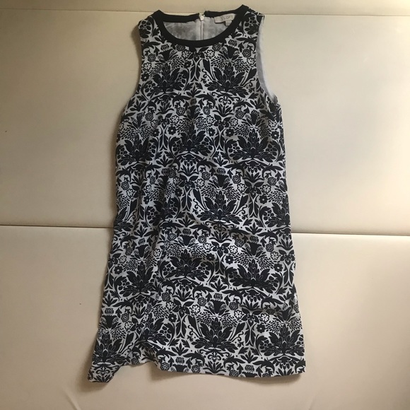 LOFT summer navy print dress size small - Picture 1 of 3